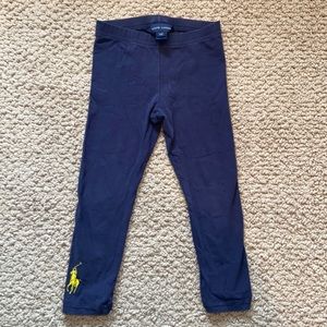 Navy Polo by Ralph Lauren Legging with Yellow Polo